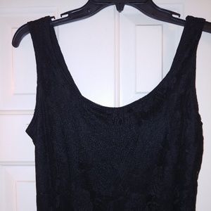 Black Lace Floral Dress